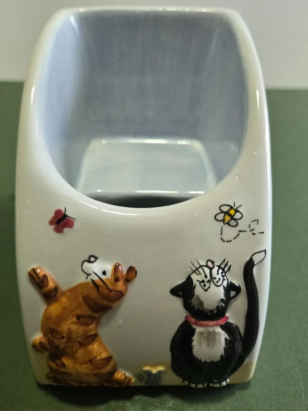 Ceramic Kitty Desk Organizer